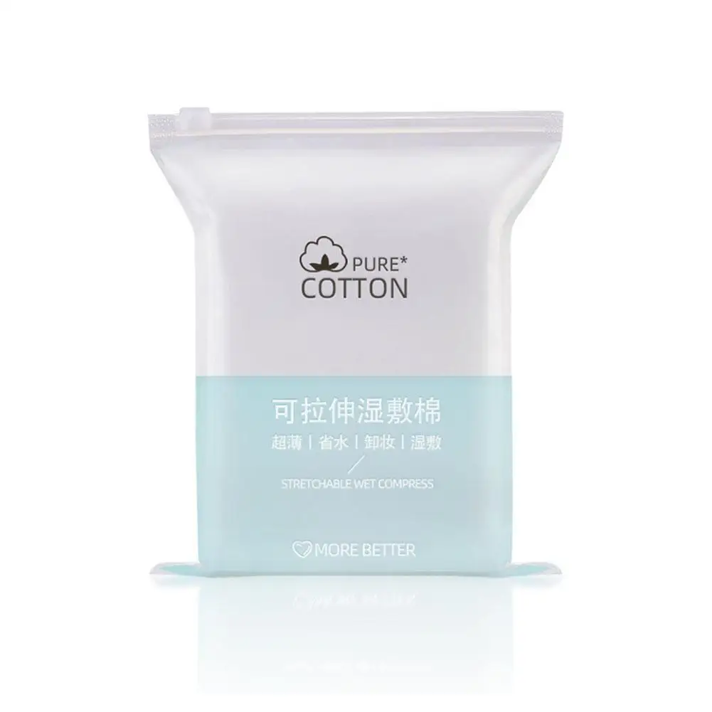 Almohadilla de algodón de compresión húmeda, mascarilla estirable, vendaje de papel, almohadilla desmaquillante fina limpia y sanitaria para hidratación Facial F7Y2