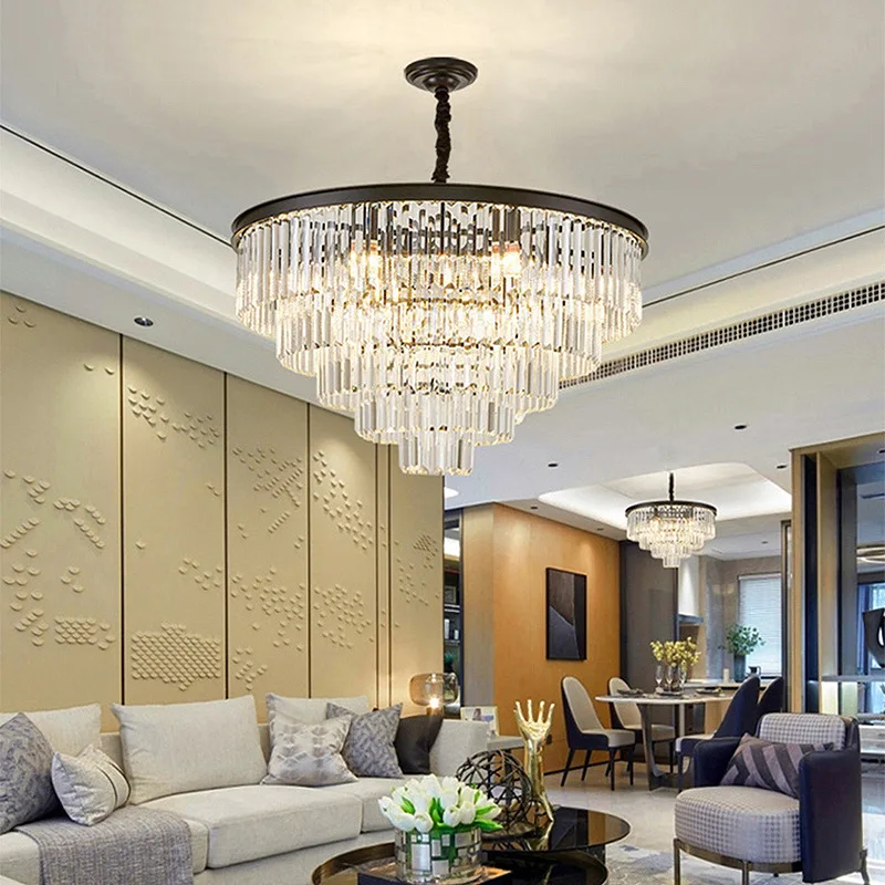 

Light luxury crystal chandelier Italian minimalist living room lamp engineering dining room
