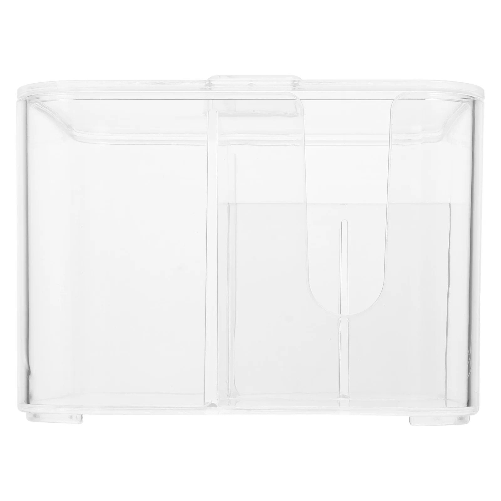 

Storage Box Plastic Organizer Container Swab Jar Desktop Household Multipurpose Dustproof Compact Bathroom Living Room