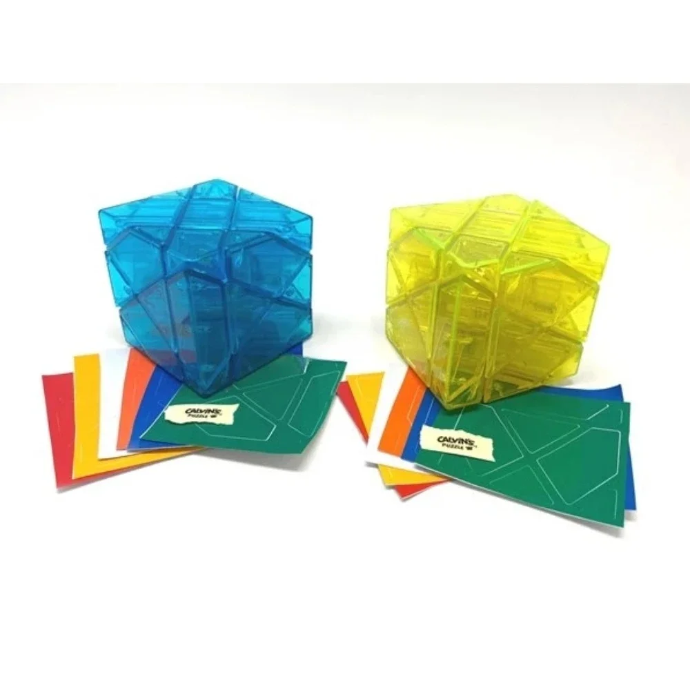 Big Ben cubo mágico para crianças, adesivos de 6 cores, forma estranha, brinquedo educativo, quebra-cabeça do cérebro, gelo verde, gelo, azul, super pescador, 3x3