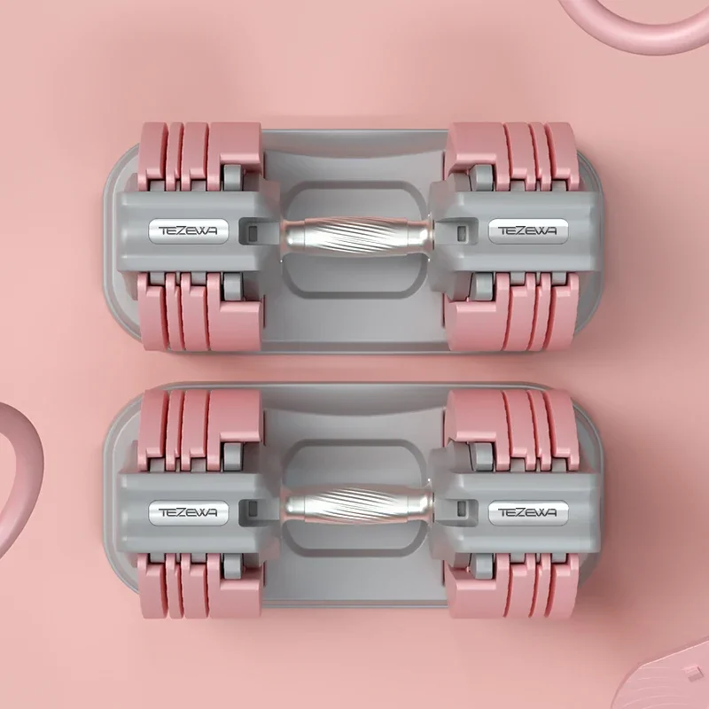 مجموعة دمبلز TEZEW EM قابلة للتعديل للياقة البدنية ، الطاقة ، رفع الأثقال ، بسرعة ، أوتوماتيكي ، 50 رطل #3