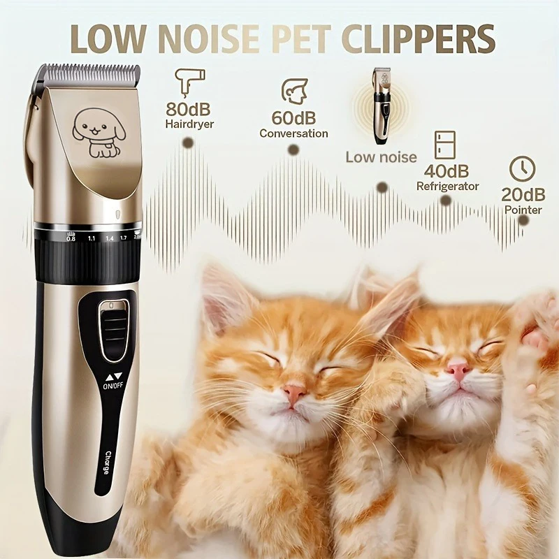 Pet Hair Trimmer Kit Electric Precision Clippers Perfect for Professional Grooming at Home, Ideal for Dogs and Cats