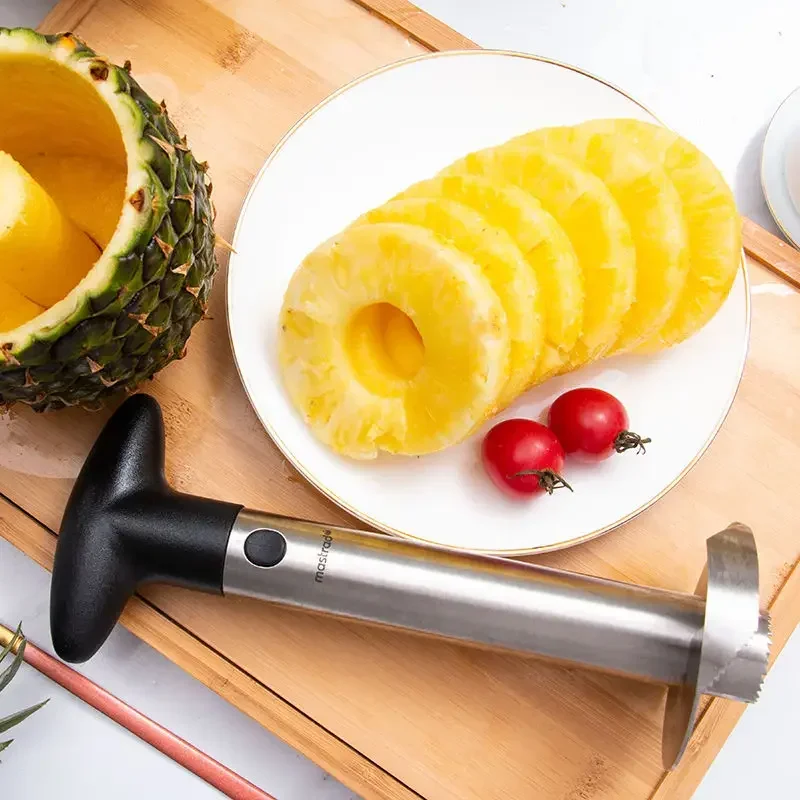 Stainless Steel Pineapple Corer Slicer Spiral Ananas Cutter Fruit Corer Peeler Stem Remover Blades for Easy Coring Kitchen Tools