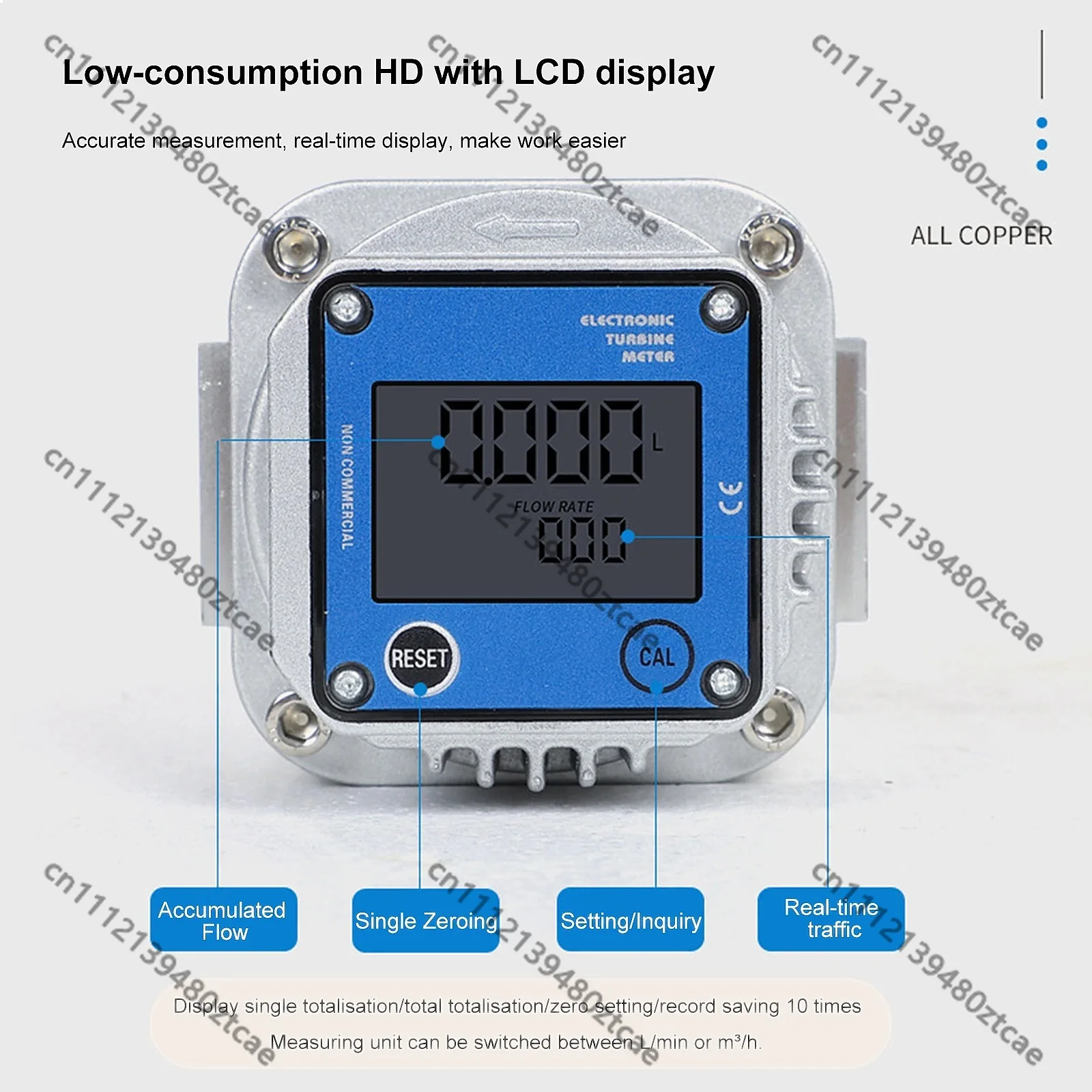 Digital Gas Roots Flow Meter, High Precision LCD Display, Industrial-Grade Petrochemical Gas Meter, DN15/DN20/DN25