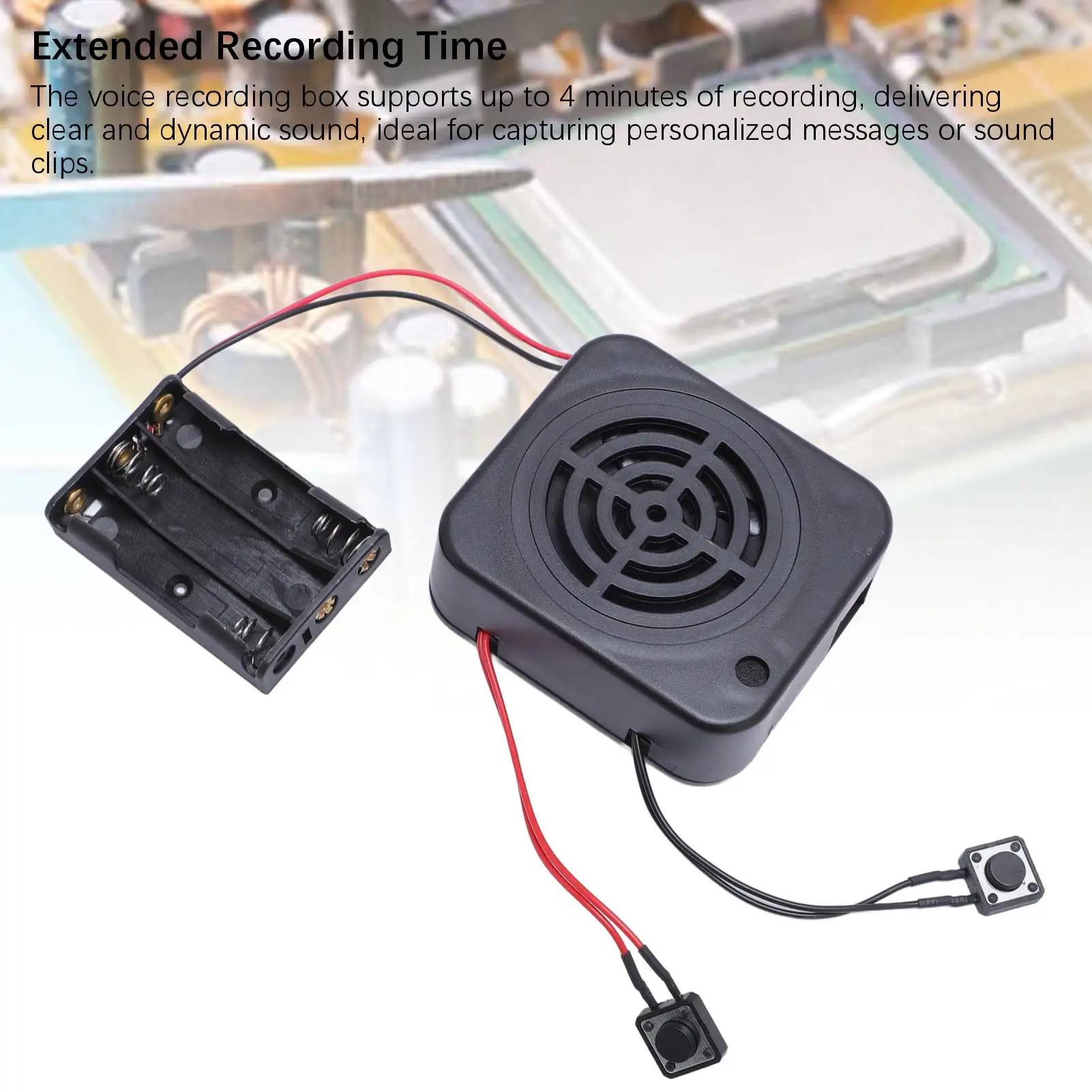 Voice Sound Recorder Module  Playback Once 4 Minutes DIY Clear Dynamic Re Recording Voice Recording Box for Gift Boxes