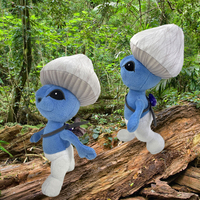 New 25cm Anime Smurf Cat Plush Animals Blue Elf Cat Plush Toy Funny Popular Home Sofa Cushion Dolls Children Birthday Xmas gifts