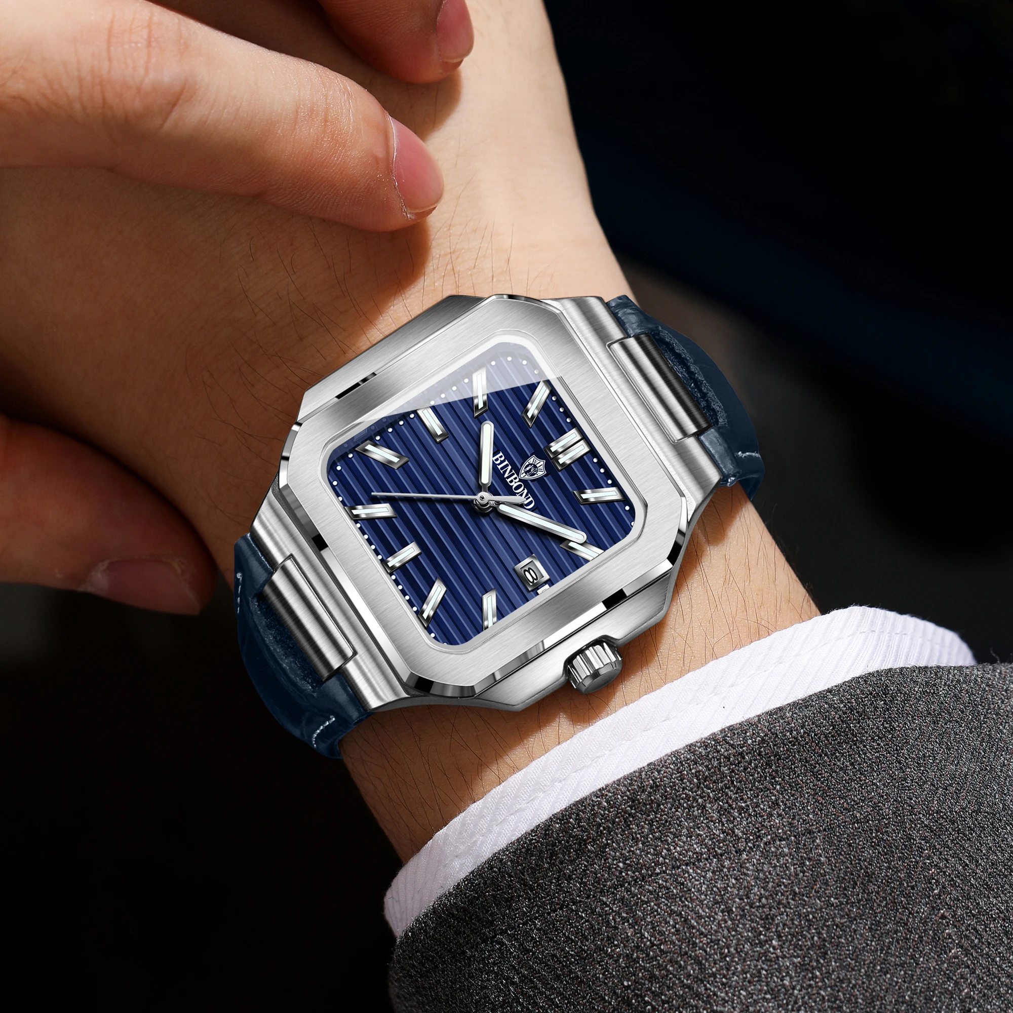 BINBOND Orologi da polso quadr - Smartwatch Luxury Watches recensione e prezzo
