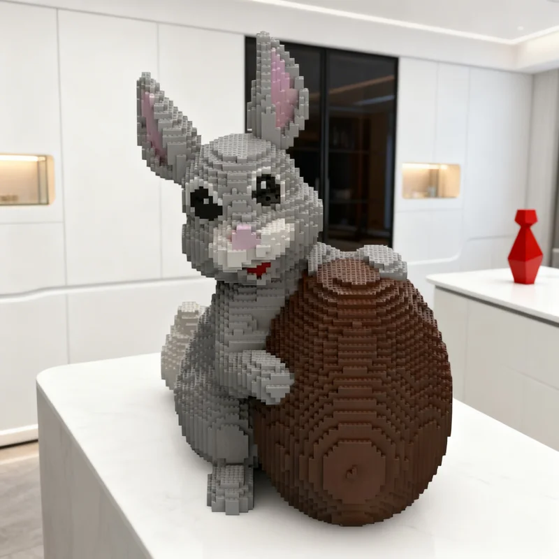 

6663pcs MOC Bunny Seasonal Easter Model Building Blocks Construction Christmas Gifts Toy Creative DIY Idea Assemble Brick Kids