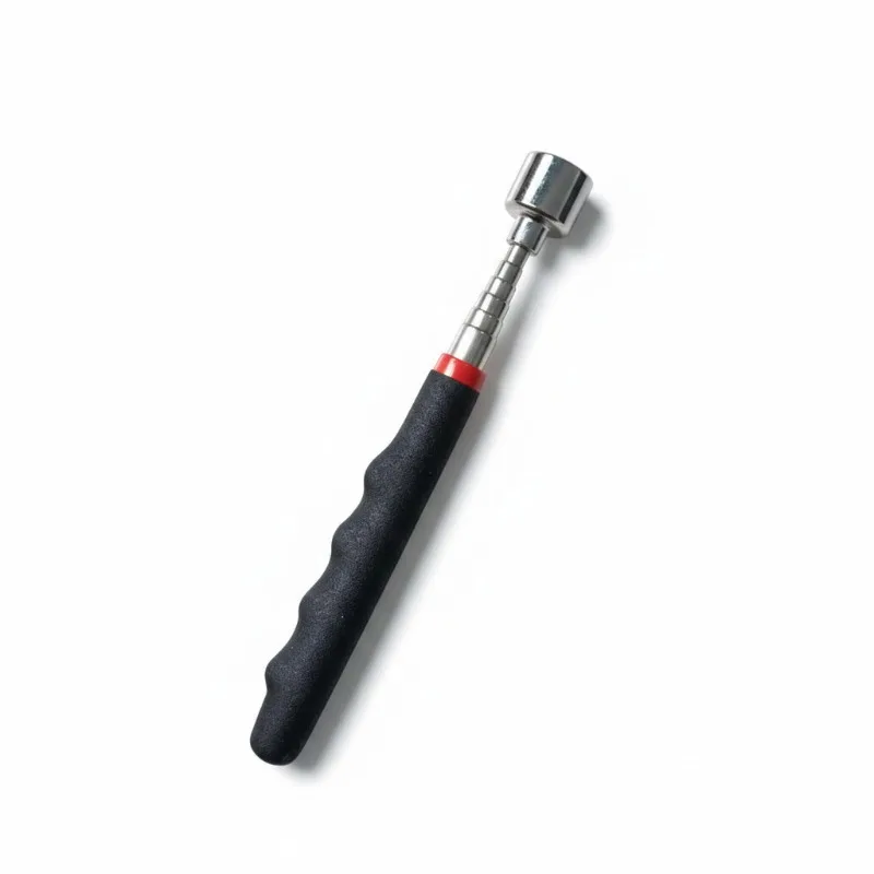 For Magnetic Pickup Tool Telescopic Extension Rod Auto Repair Tool Square/Round Mirror Flashlight Head