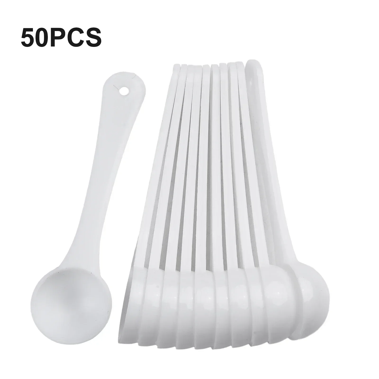 50Pcs 1g Plastic Measuring Spoons Coffee Protein Milk Powder Scoop PP White Durable Kitchen Measuring Scoop High Quality
