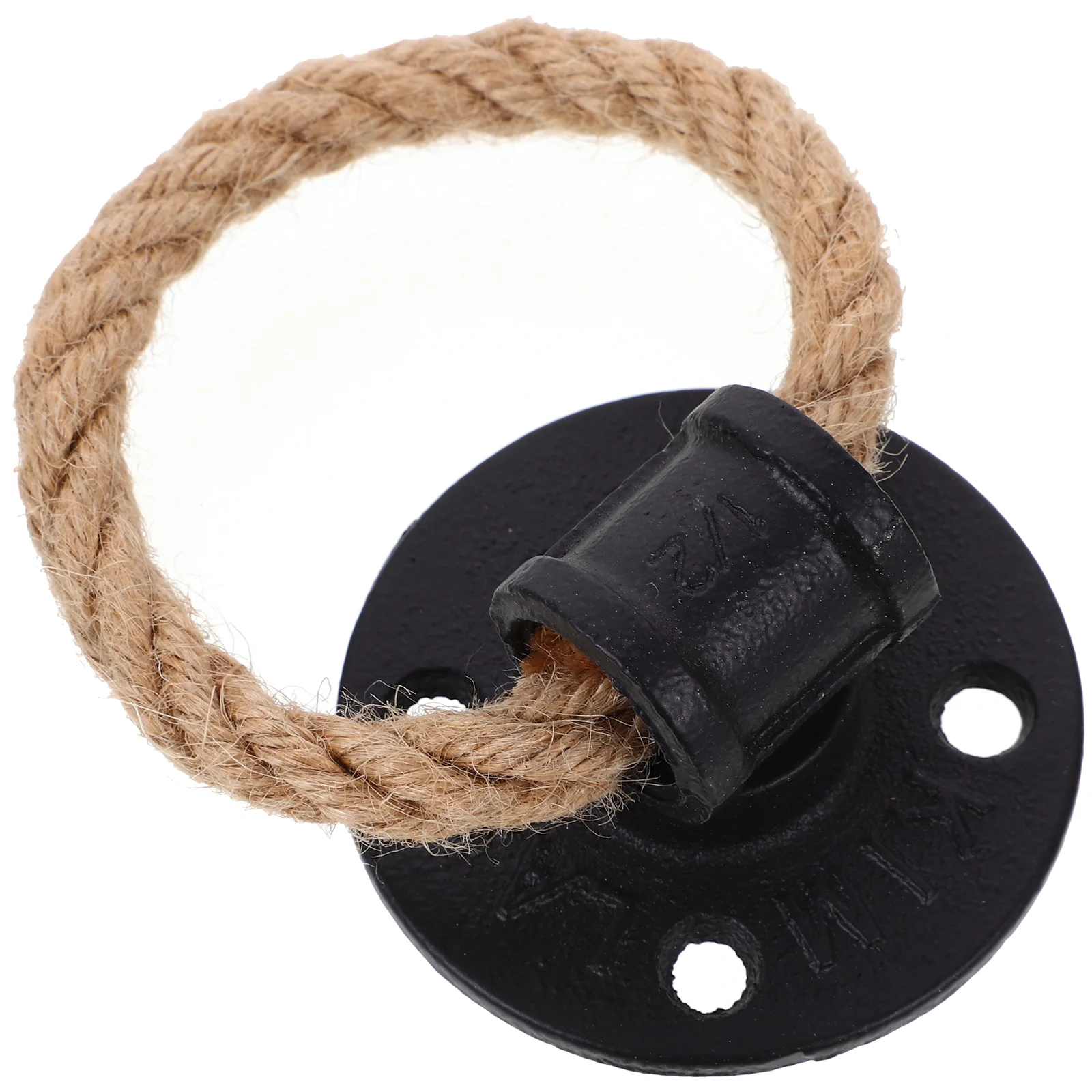 

Rope Pull Ring Black Knobs Drawer Pulls Rustic Barn Door Handle Drawers Dresser for Closet