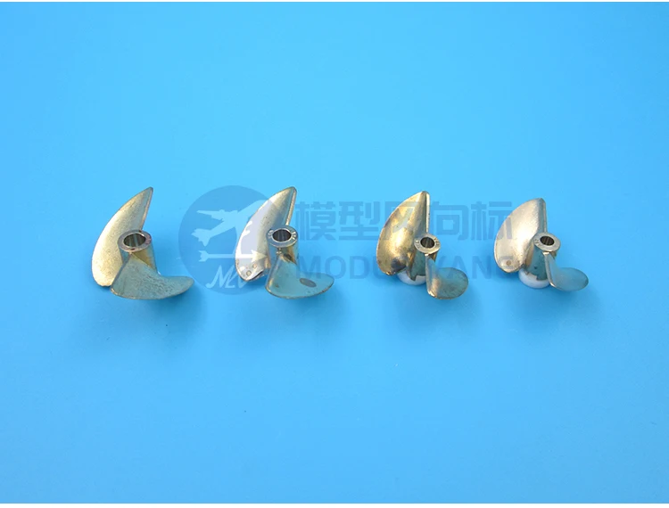 RC Boat Outer Diameter 30/32/35/38/40/43/48/50/52mm Inner D3.18/4/4.76mm Pitch 1.4mm Two-blade Copper Propeller