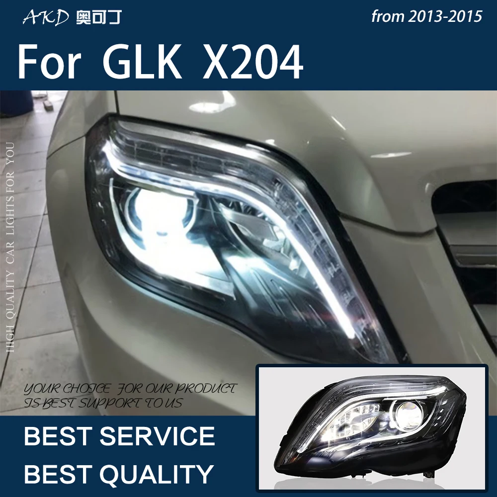 Car Lights for GLK 2013-2015 X204 LED Auto Headlight Assembly GLK200 GLK260 Upgrade High Configure Signal Lamp Accessories