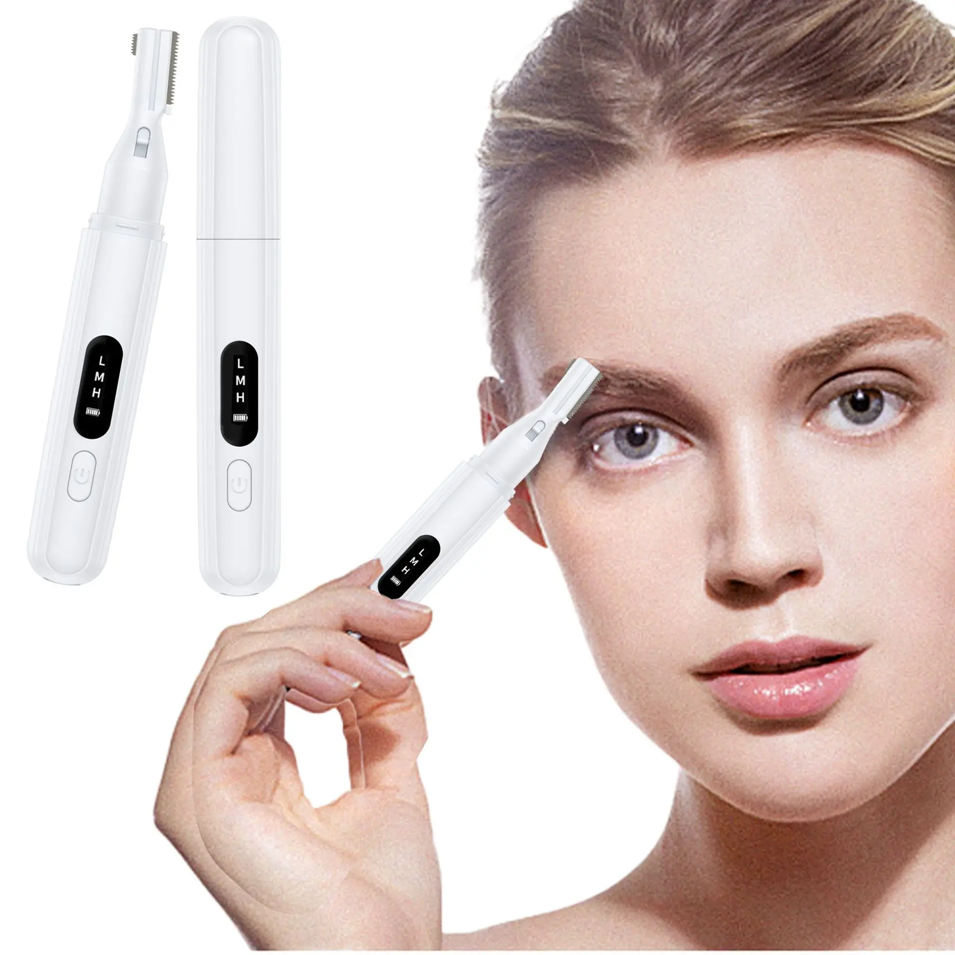 Electric eyebrow trimmer for ladies, a rechargeable mini eyebrow scraper for beginners to use as an eyebrow trimming pen