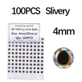 100pcs Slivery 4mm