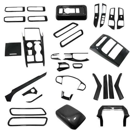 Molduras de fibra de carbono ABS para Interior de coche, accesorios de decoración para Ford Explorer U625 2020 2021 2022