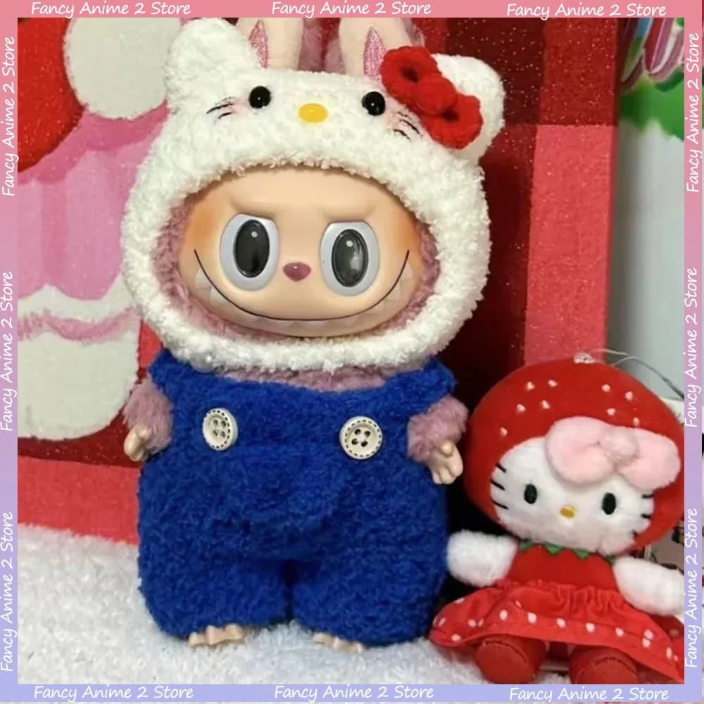 

Kawaii Hello Kitty Labubu кукольная одежда ручной работы Croche аниме костюм косплей одежда для V1 V2 V3 Labubu кукла аксессуар подарок