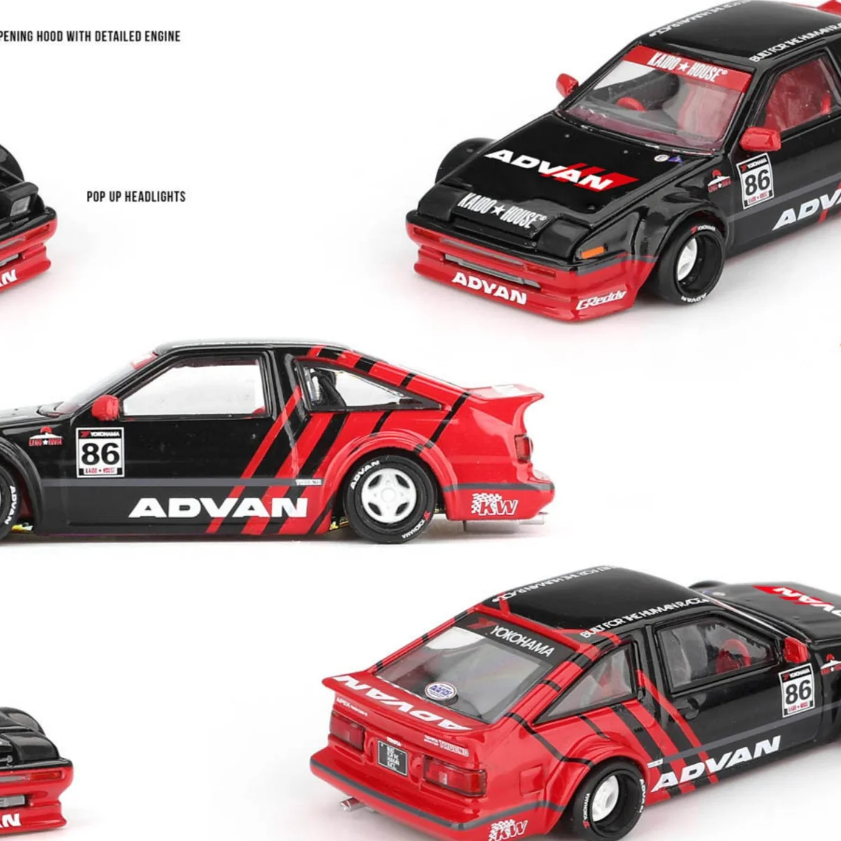 Kaido House+MINIGT 214 1:64 AE86 ADVAN Diecast Model Car