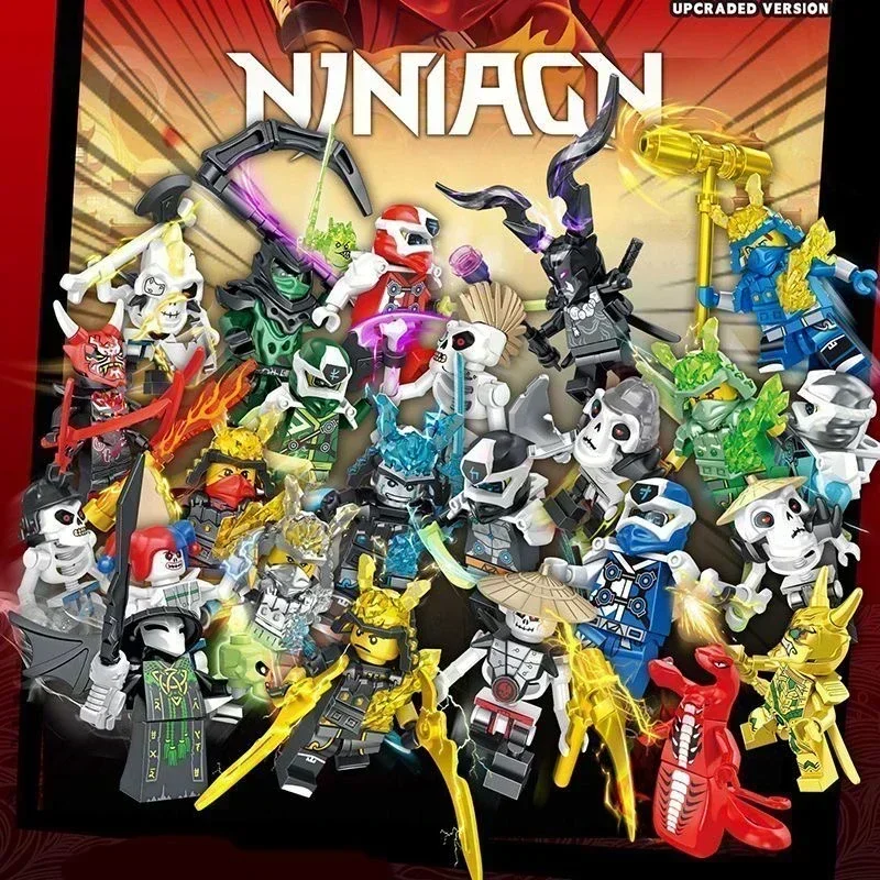 Hot Toys Anime Figuren 24 Stuks Ninjago Mini Figuurtjes Bouwblokken Speelgoed Mini Poppen Poppenfiguurtjes Blokken Kinderspeelgoed Verjaardagscadeau