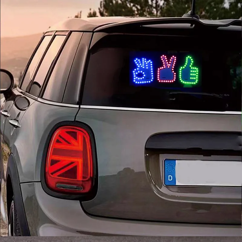 

5V LED Lights Car Accessories Gesture Light Warning Anti-rear-end Light Vehicle Decoration Ornaments Car Supplies Idea Goods