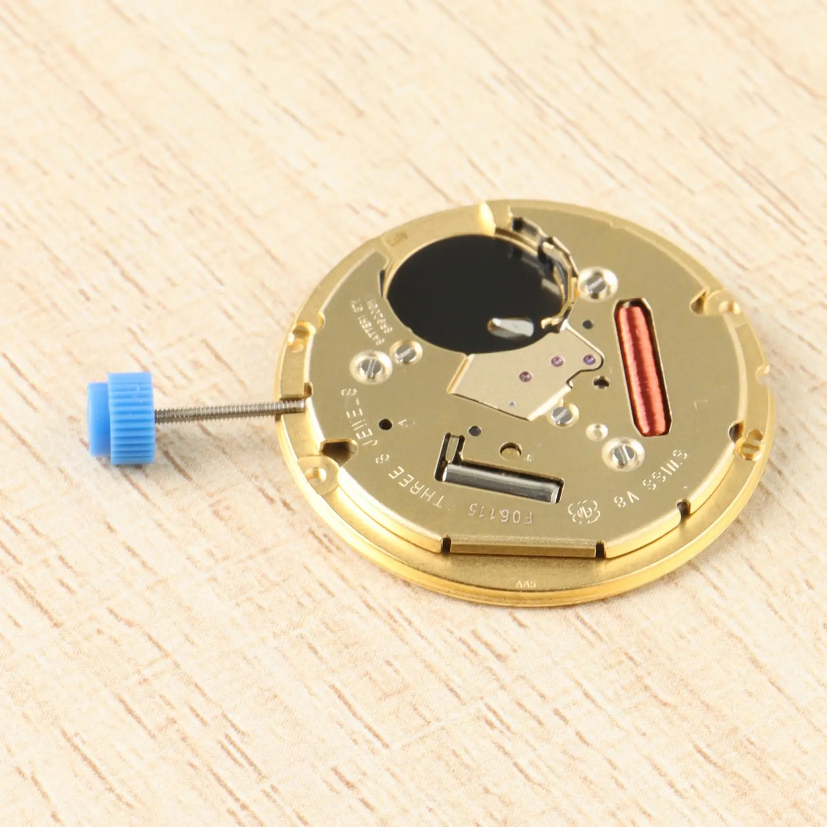 Caldo per ETA F06. e F06.115 Orologio con movimento al quarzo, data a 3', parti di riparazione dell'orologio e stelo di regolazione
