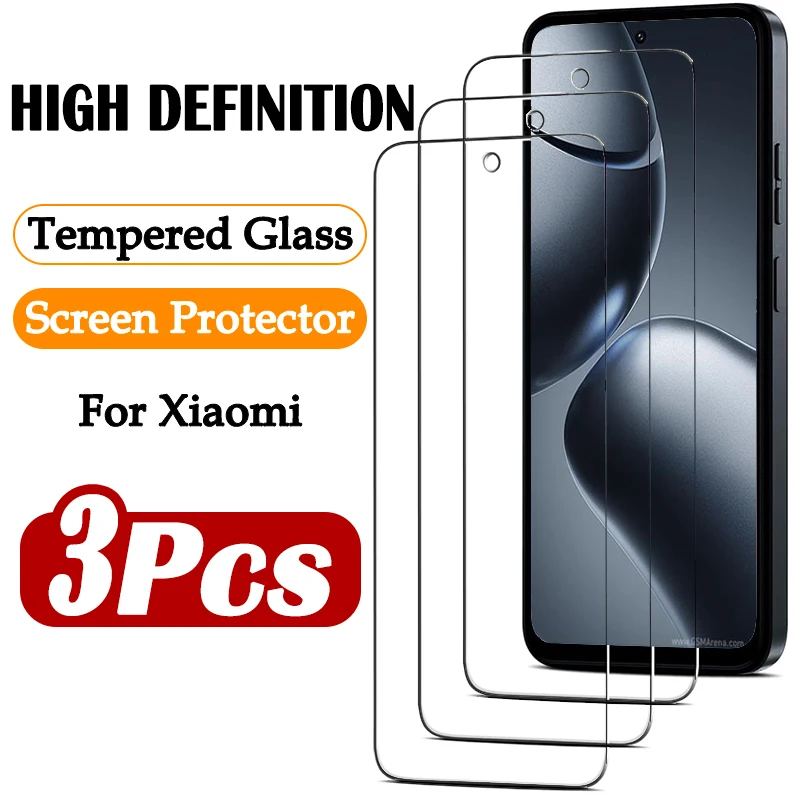 

3Piece Transparent Tempered Glass for Xiaomi 14T 13T 12T 11T 10T Pro Screen Protector for Mi 15 14 13 12 11 Lite Protection Film