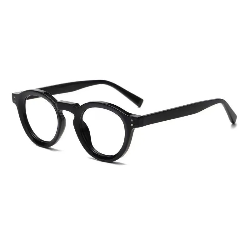2025, modische neue japanische Retro-Stil für Männer und Frauen, Vintage-Brille mit rundem Rahmen, modischer, personalisierter flacher Spiegel