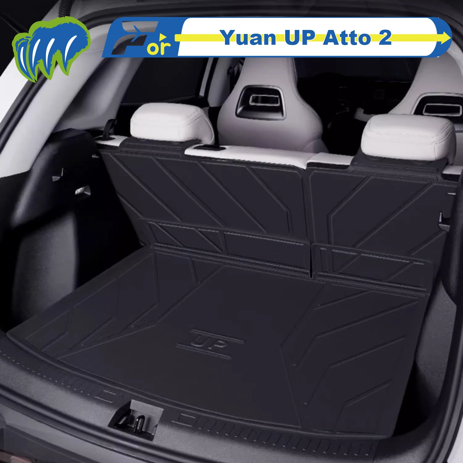 

Для BYD Yuan UP Atto 2 2024-2025 Custom Fit TPE Коврик для багажника автомобиля Коврик для багажника 3D-образный лазерный измерительный коврик в багажник Коврик для спинки стула