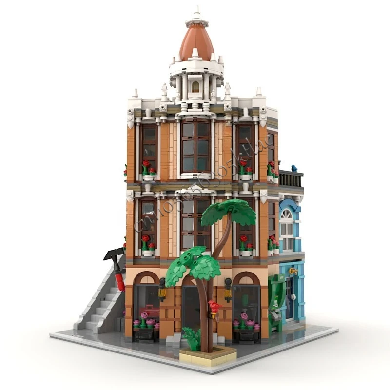 3814 Uds. Modular la tienda de ferretería MOC vista de calle creativa modelo de bloques de construcción arquitectura DIY juguetes de modelos de ensamblaje educativo