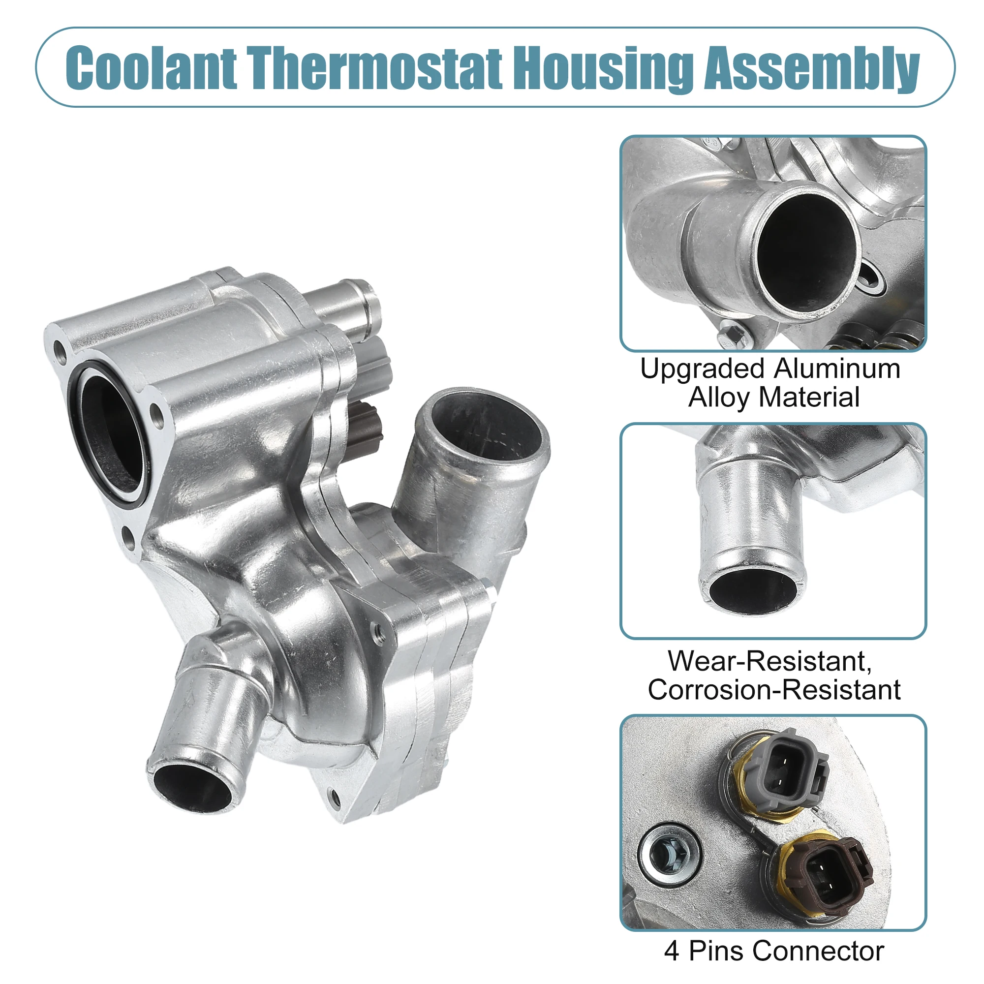 X Autohaux ترقية الألومنيوم ترموستات الإسكان الجمعية لفورد اكسبلورر No.4L5E8A586AB #6