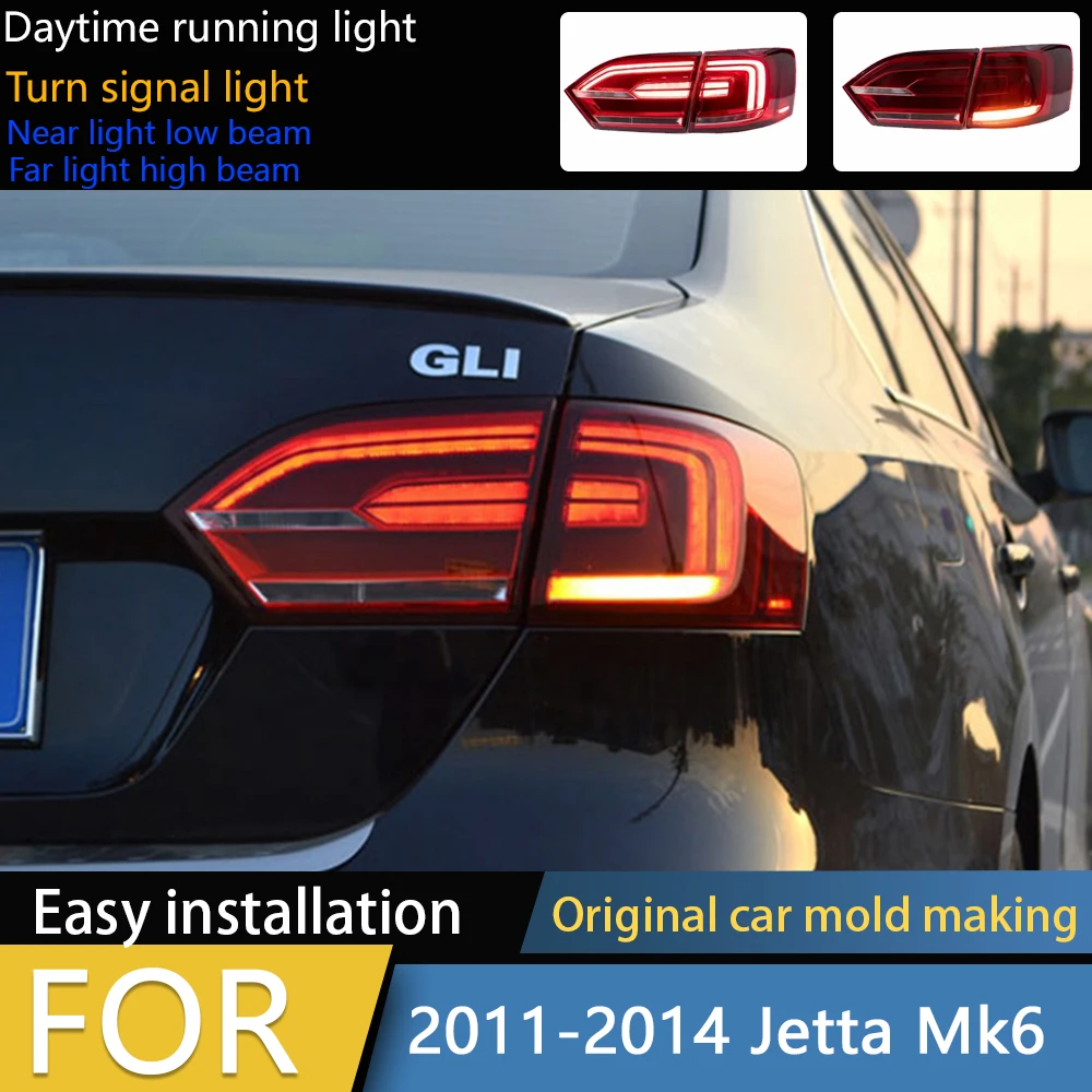 

Car Styling Tail Lamp for Jetta Tail Lights 2011-2014 Jetta Mk6 LED Tail Light DRL Turn Signal Brake Reverse auto Accessories