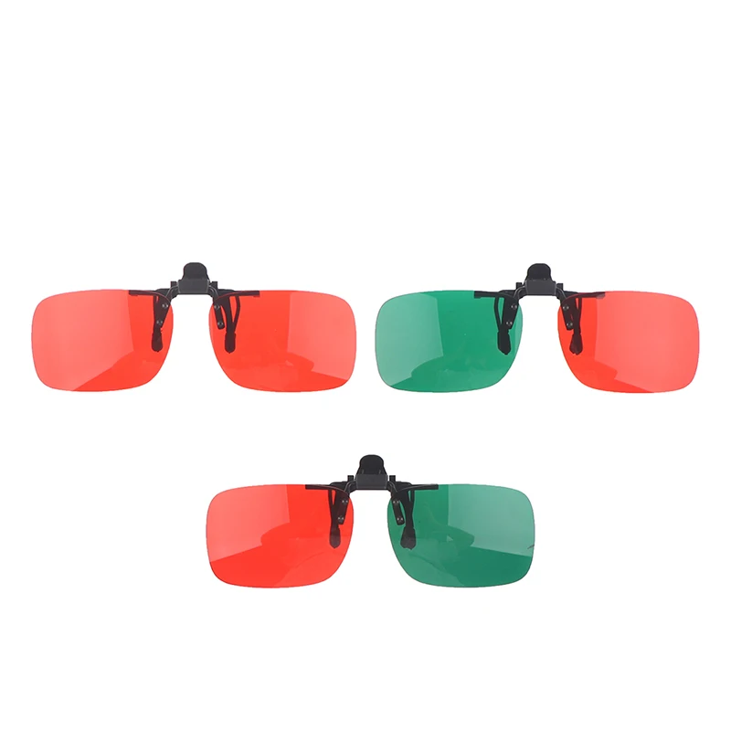 1X Kids Foldable Clip Amblyopia Corrective Glasses Red Green Color Squint Blind