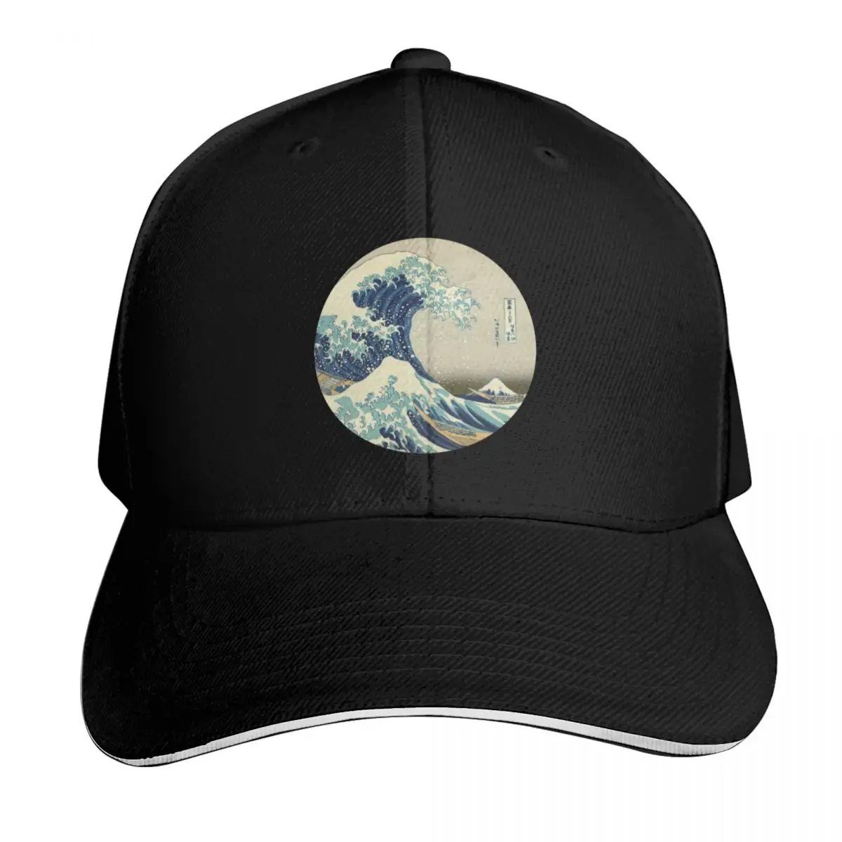 Great Wave off Kanagawa circle Baseball Cap Low Profile Unstructured Unisex for Men Women Outdoor Golf Running Hiking