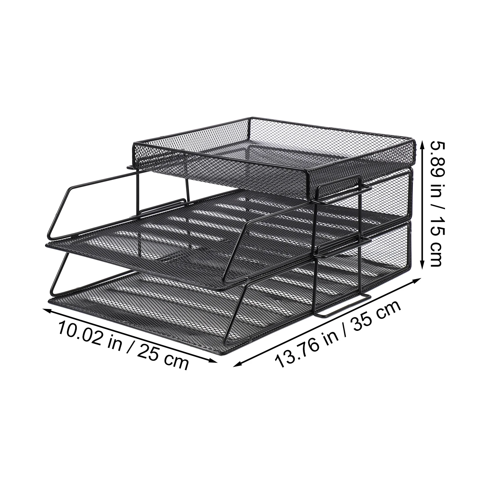 1 قطعة رف متعدد الطبقات شبكة معدنية سوداء منظم مستندات سطح المكتب تخزين الرف انفصال حامل الملفات مكتب وثيقة فرز