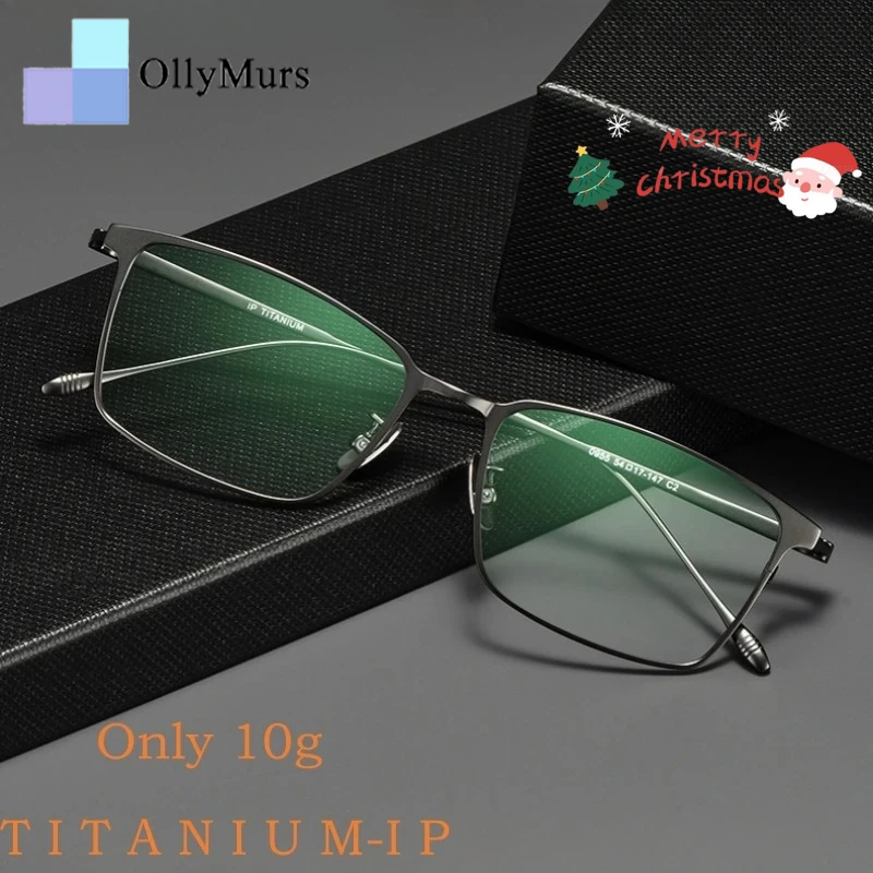 

OLLYMURS новые роскошные сверхлегкие оптические очки в оправе, деловые модные очки, мужские очки из чистого титана, оправа для очков по рецепту
