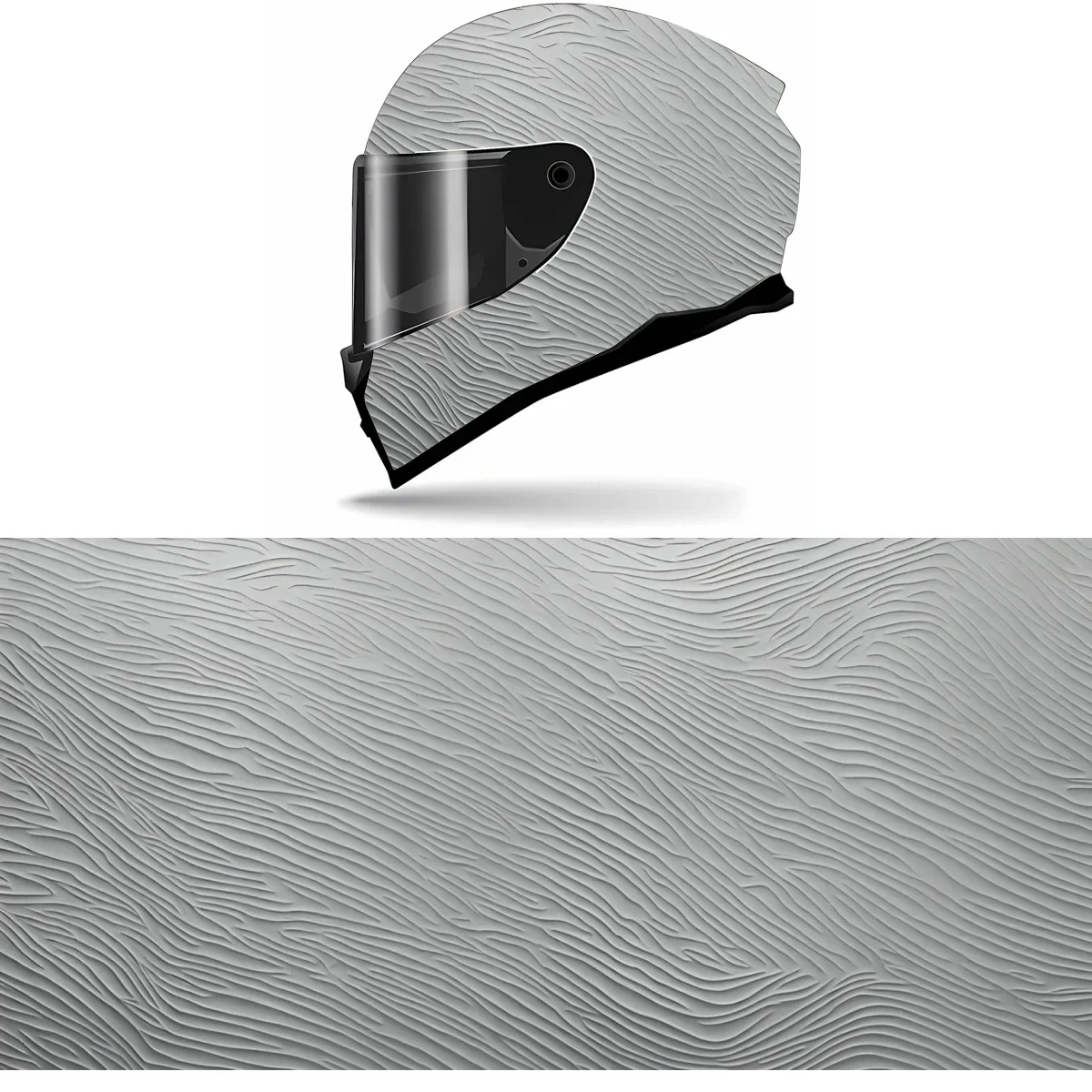 

Silver Foil Texture Full Helmet Wrap Sticker Motorcycle Helmet Racing Graphic Decal Vinyl Wrap Helmet Decor Sticker