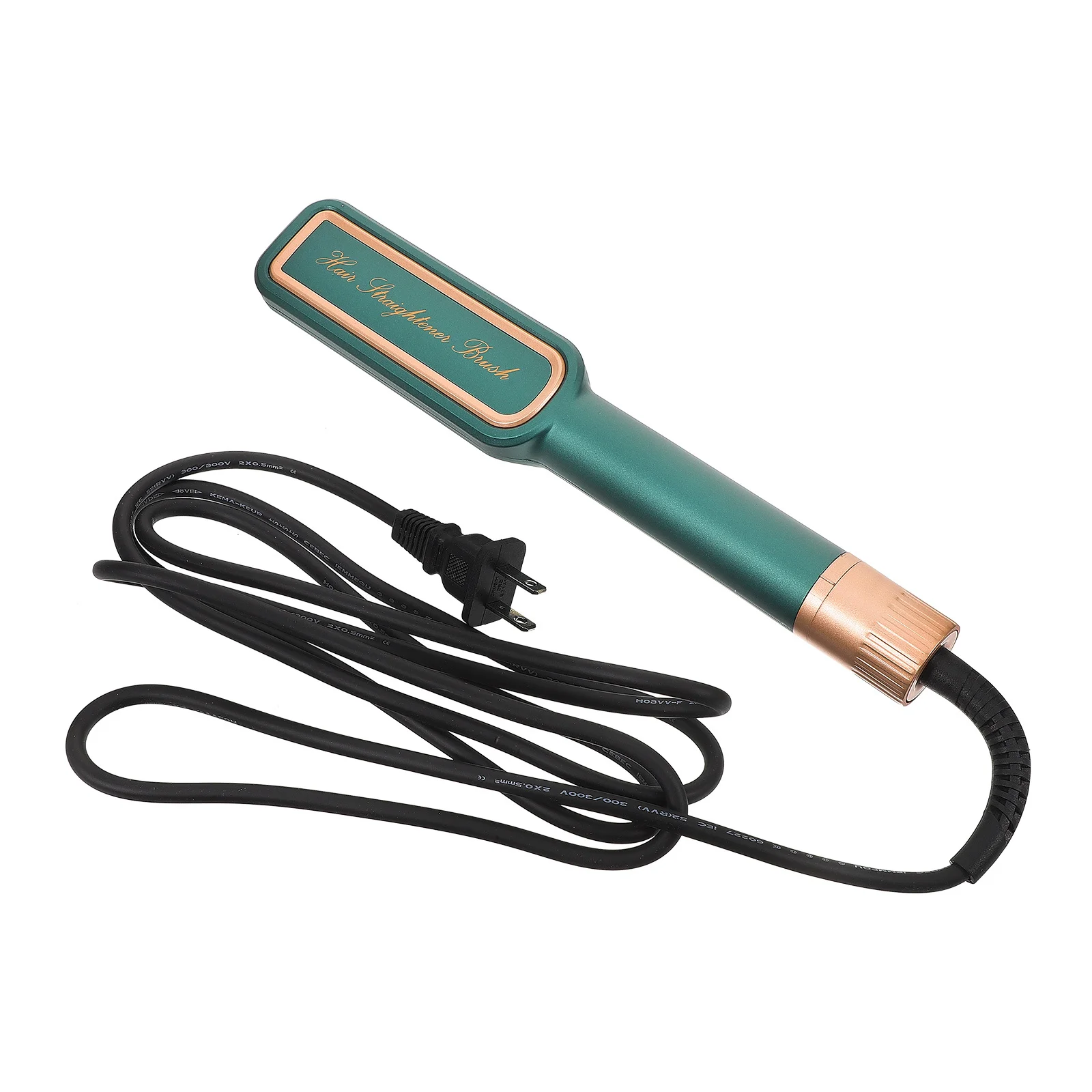 

Выпрямитель для волос с регулируемой температурой, легкий портативный инструмент для укладки волос для женщин и девочек, щетка-выпрямитель с вилкой стандарта США