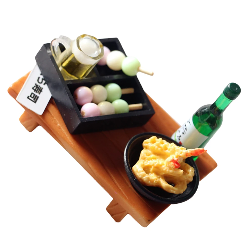 

3pcs Tempura Resin Micro Scene Layout Mini Ornament Accessory for Mini House Sushi Model Decor Sushi Model Layout