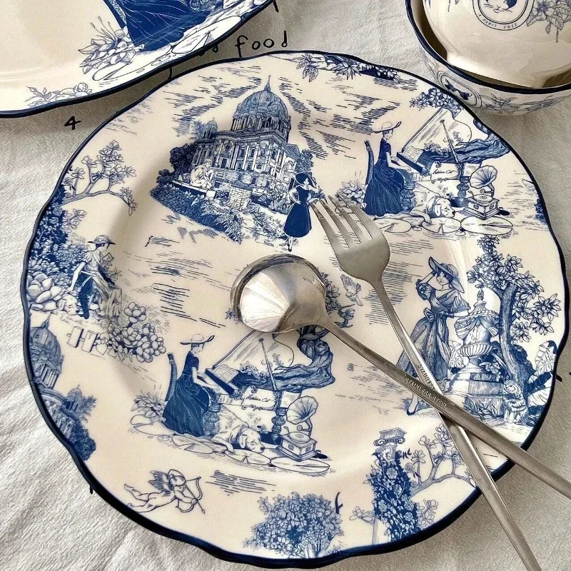 

Nordic Retro Blue Home Plates, Soup Plates, Bowls, Tableware, and Tableware