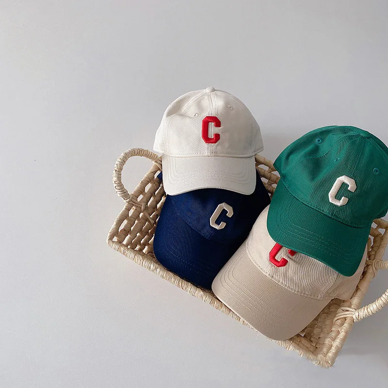 Gorra de béisbol de algodón con letras para niños, sombrero de moda para bebés, accesorios para niñas, sombreros de Sol para niños de 2 a 8 años