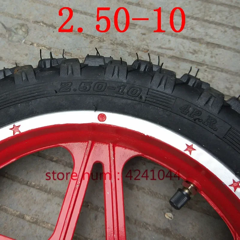 10\'\'Mini Dirt Bike Knobby Tire wheels 2.50-10 Front or Rear rims & tyre  Off Road Motocross mini motorrad child