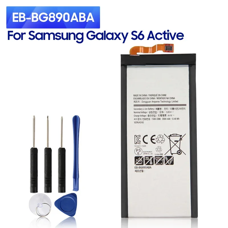 New Replacement Battery EB-BG890ABA For Samsung Galaxy S6 Active G890A G870A  Phone Battery 3500mAh