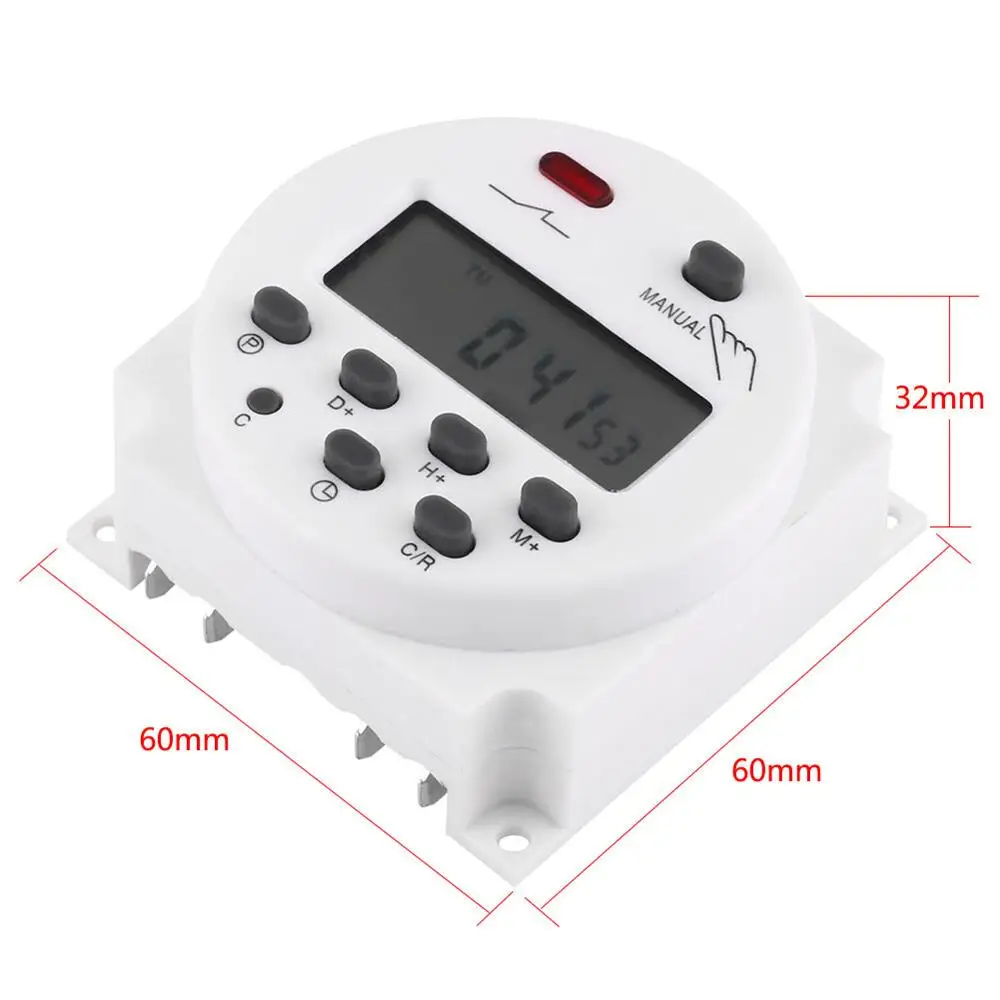 Timer 220V Digital LCD Power Timer relè interruttore orario programmabile