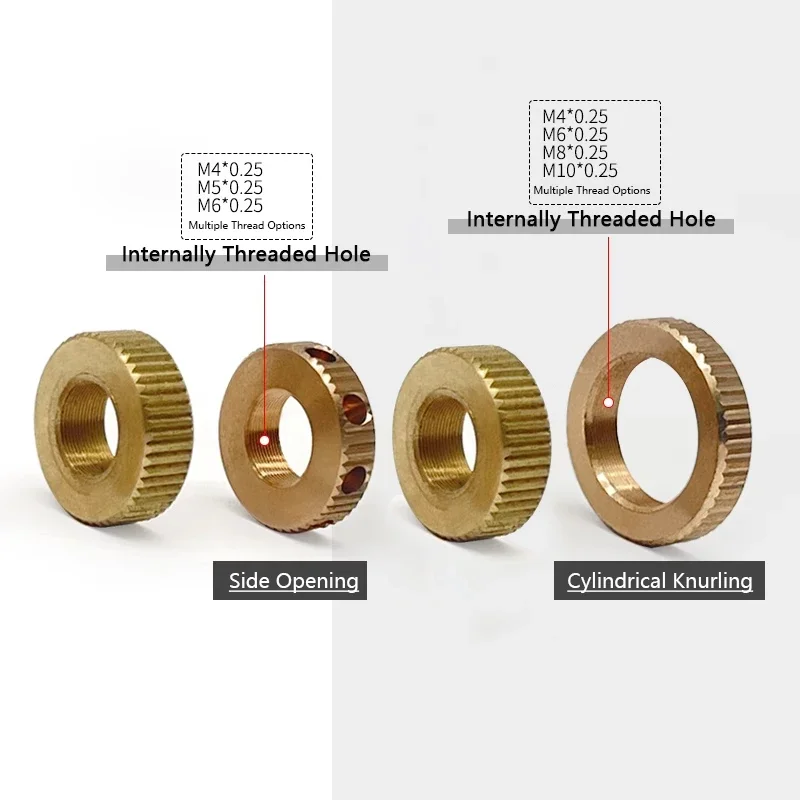 Fine Tooth Locking Nut M4x0.25/M6x0.25 Precision Accessory Copper Material For Optical Laboratory Pitch Adjustment Frame