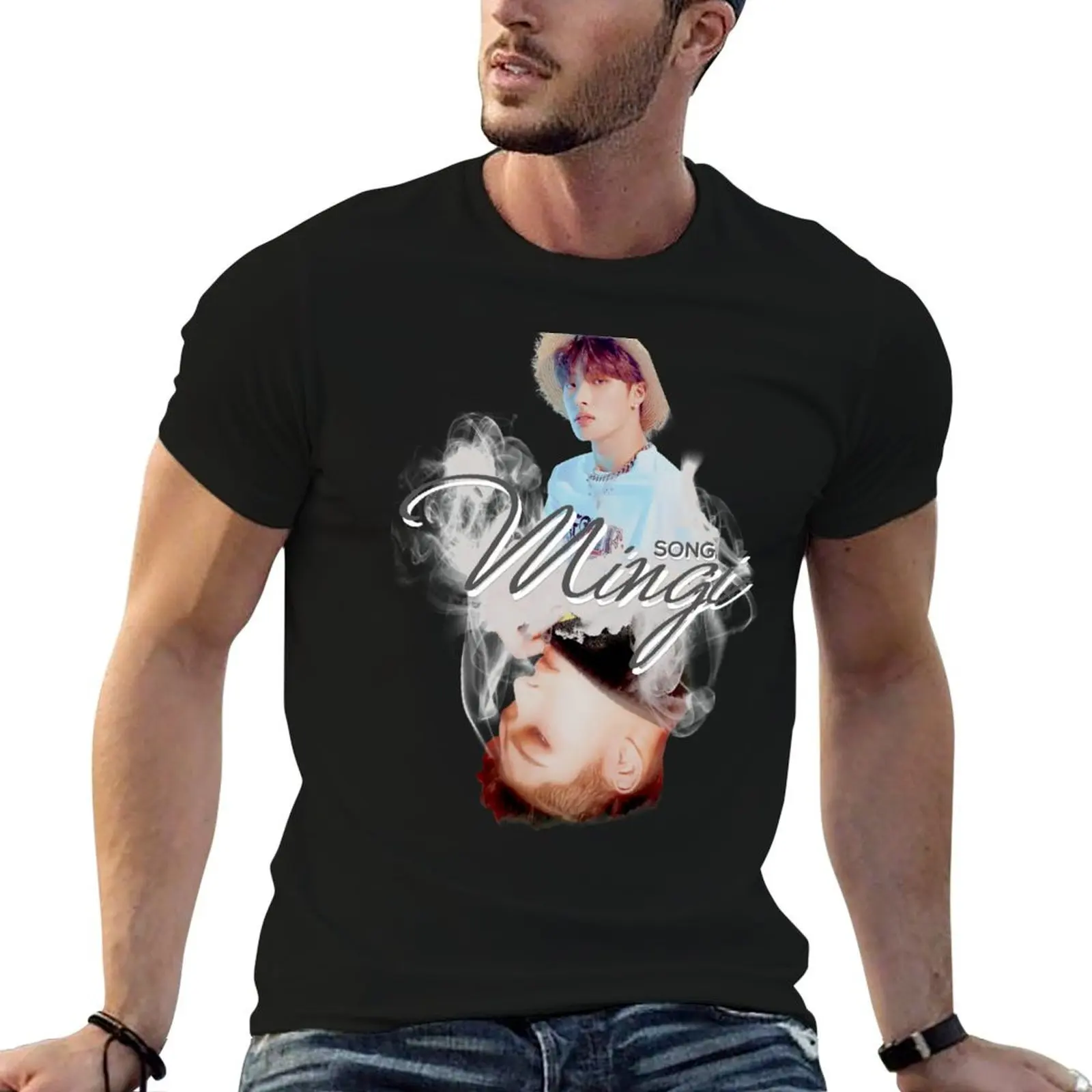 Ateez - Mingi T-Shirt Holiday Simple Tee Shirt