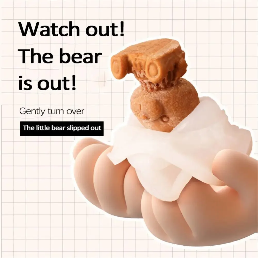 1-10PCS 3D Bär Eiswürfel Form Cube Silikon Bär Eis Grinder Eis Kaffee, Der Werkzeuge Kalten getränk DIY Eis Formen