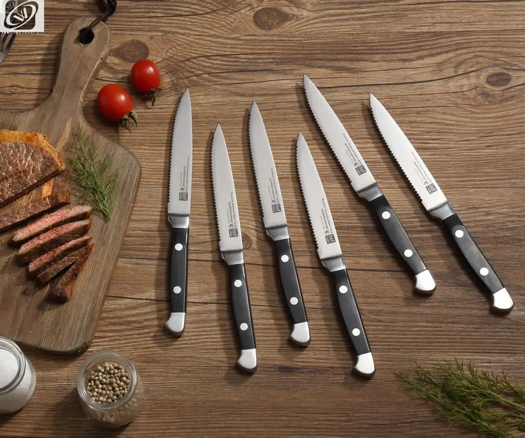 Classic Elegant Steak Knife Set Stainless Steel Highly Polished Handles Outdoor Barbecue Tourist  Delicate Utensils Dinnerware