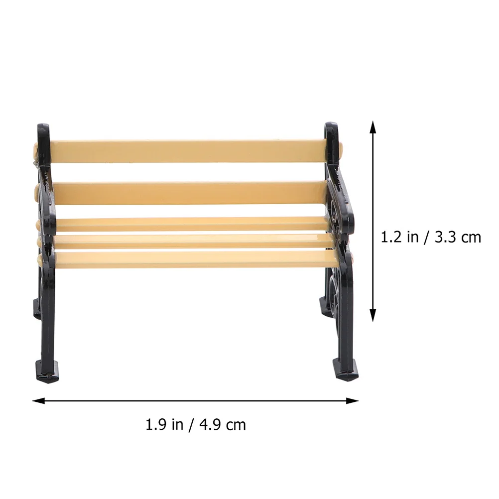 ม้านั่งขนาดเล็ก 2 ชิ้นสำหรับเด็ก ดีไซน์สมจริง ของขวัญที่สมบูรณ์แบบ ของตกแต่งจิ๋ว เฟอร์นิเจอร์จิ๋วและอุปกรณ์เสริม