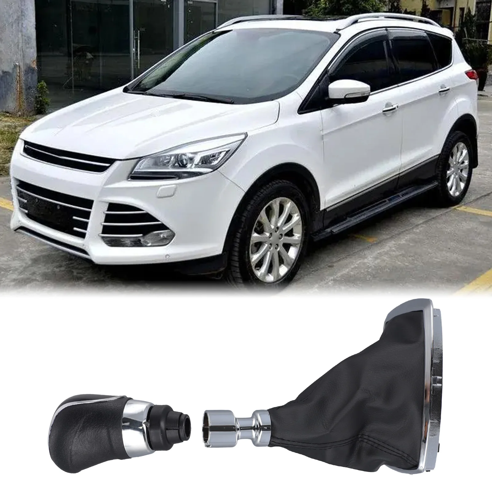 

C-Max Gear Gaiter Chrome Frame Gear Knob Driving Enhancement Comfortable Grip Easy Installation Enhanced Visual Appeal