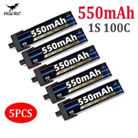 5PCS HGLRC 550mAh 1S 3.8V 100C Battery With A30 Plug Compatible with Drashark for RC FPV Racing Drone  RC Accessories for Adults